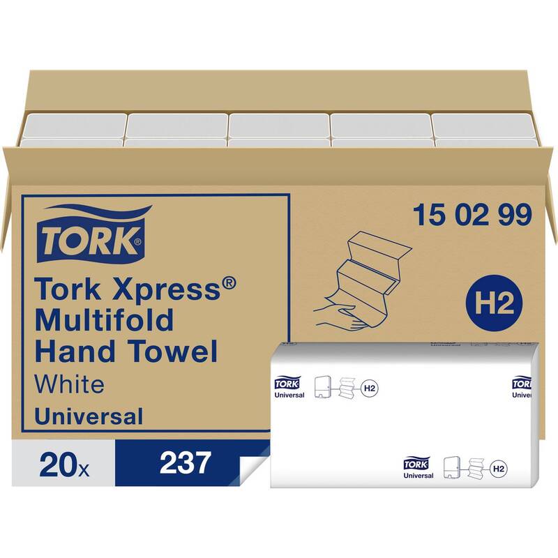 TORK Papierhandtuch Xpress Multifold 2-lagig Recyclingpapier 4740 Stück - 7322540723687