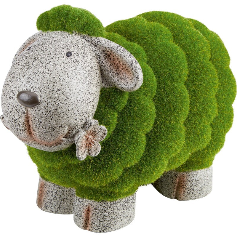 Deko-Schaf aus Polyresin und Kunstrasen Gartenfigur 28x14,5x20cm grün - 4048126018024