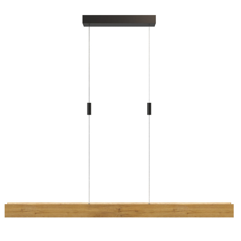 ELOBRA Pendellampe Hängeleuchte Mexico LED dimmbar eichefarben 89cm 2-flg. - 0000010057893