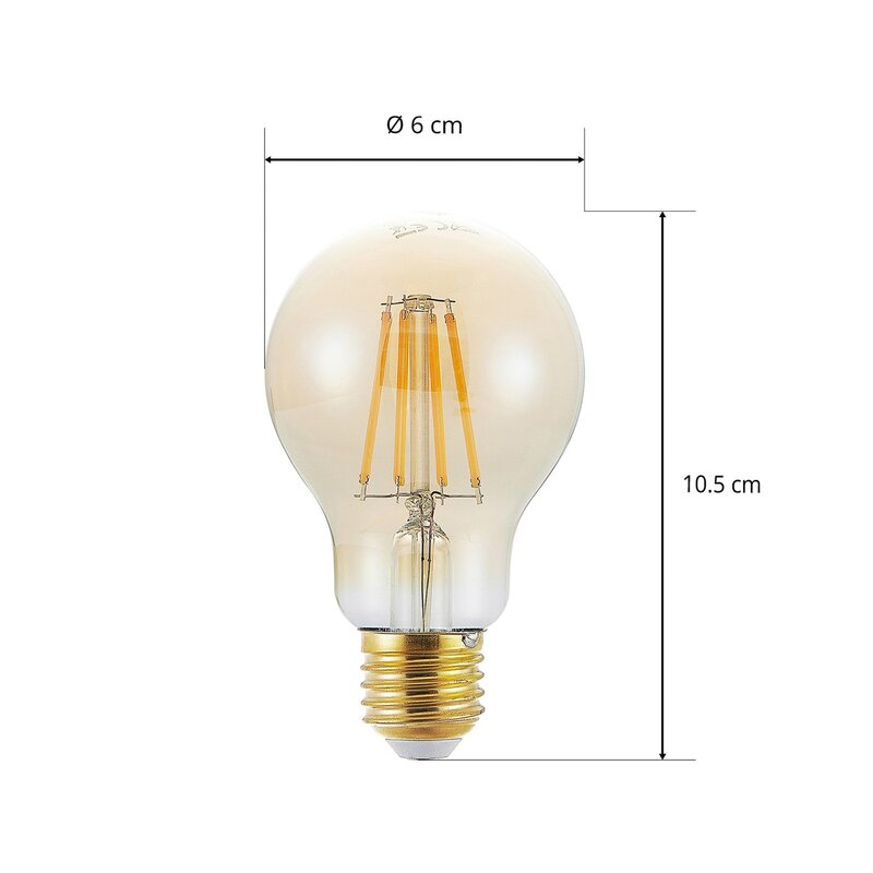 Arcchio LED-Lampe Glühbirne Glühlampe Leuchte amber warmweiß E27 12 STÜCK - 4251096567908