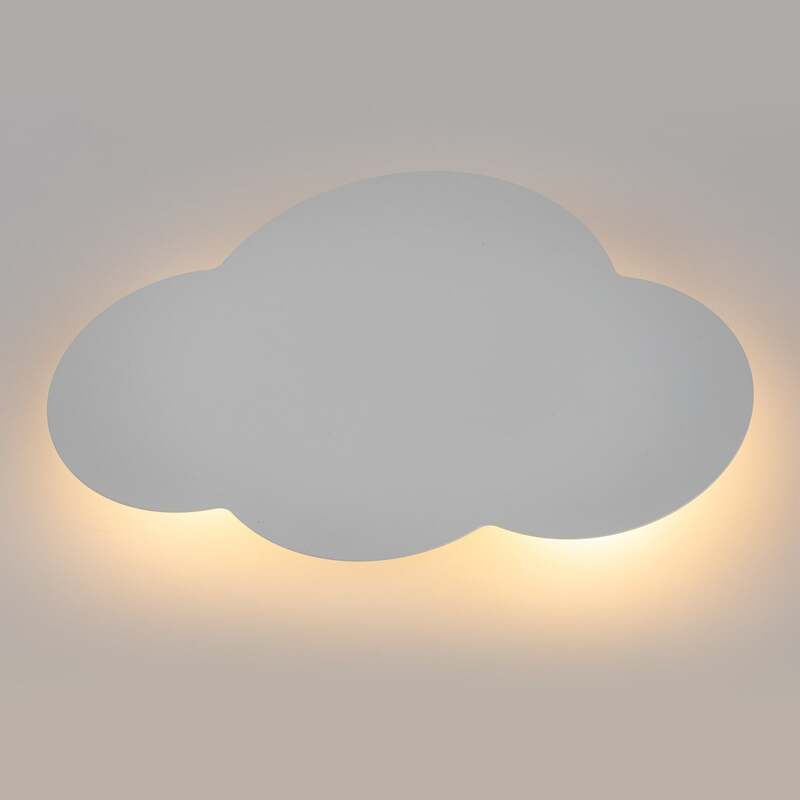 TK Lighting Wandlampe Cloud LED Wandleuchte dimmbar Stahl weiß 38x27cm - 5901780549640