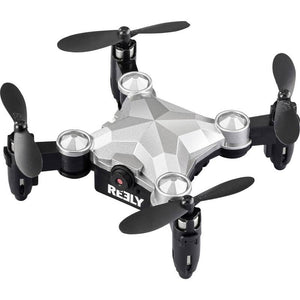 B-Ware Reely Quadrocopter Drohne Mini Drone Kameraflug Suitcase Silber Schwarz Kamera