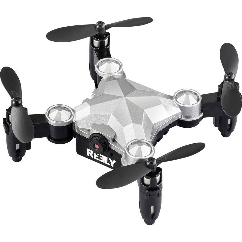 Reely Quadrocopter Drohne Mini Drone Kameraflug Suitcase Silber Schwarz Kamera - 4064161476353