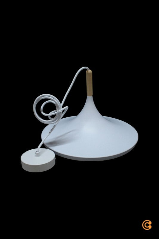 Pauleen Pure Shine Hängeleuchte Deckenlampe Deko-Pendelleuchte E27 weiß holz - 4000870481844