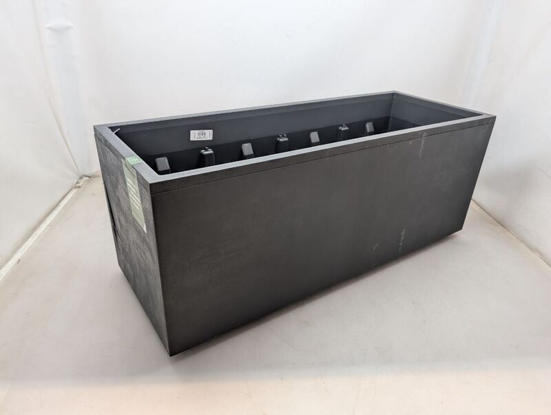 Deroma Pflanzkasten Hochbeet Millennium 39x99,3cm Anthrazit mit 8 Rädern - 0191942097446