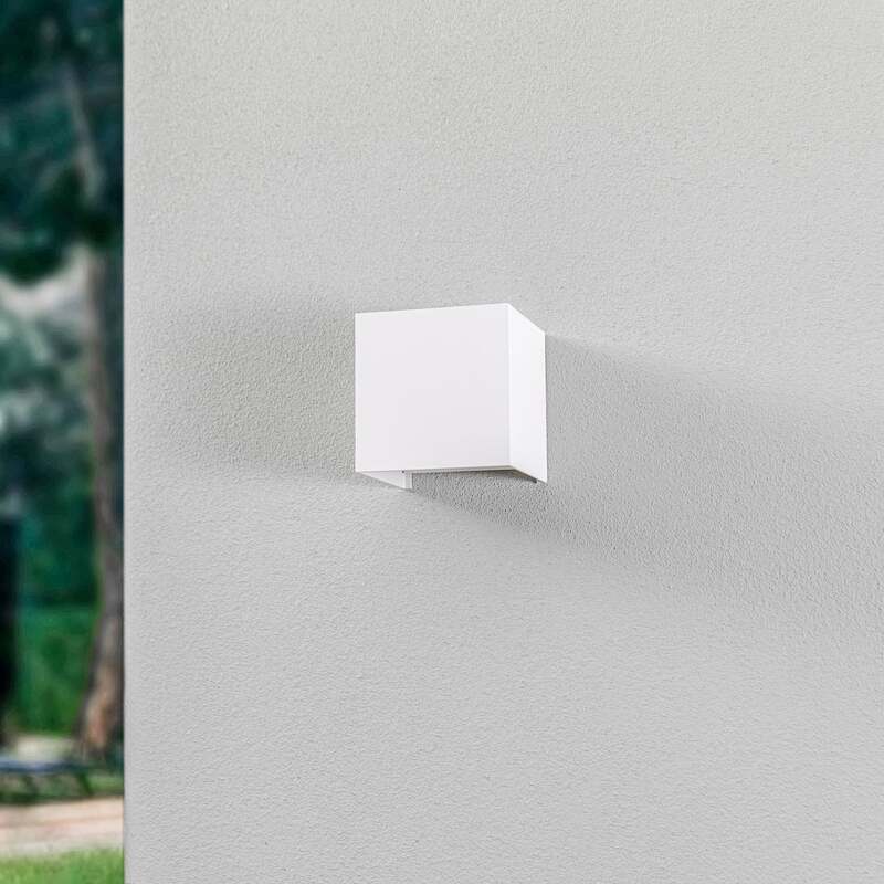 Lindby LED-Außenwandleuchte Nivar eckig weiß Metall IP54 5,4 W 360 lm - 4251911774276
