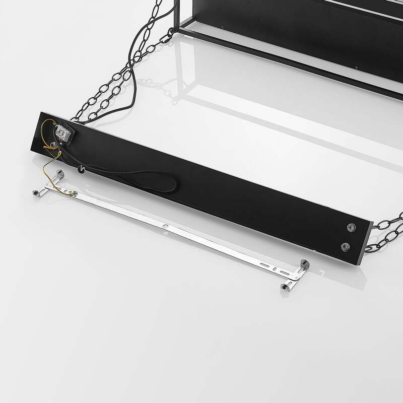 Lindby Hängelampe Hängeleuchte Kirista LED Pendelleuchte dimmbar schwarz 100cm - 4251911734829