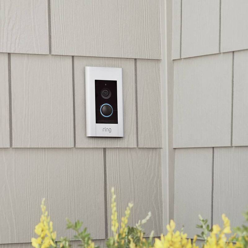 ring Elite IP-Video-Türsprechanlage WLAN Komplett-Set Familienhaus Video Klin655 - 0842861101652