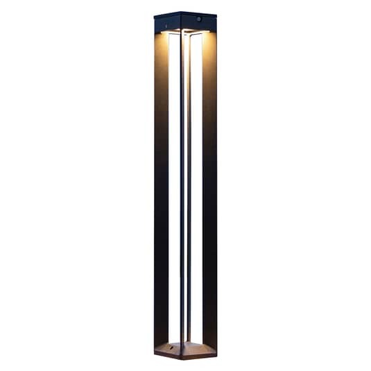 Les Jardins Solarleuchte Gartenlampe LED Sensorleuchte Borne Aluminium grau700 - 3561619001712