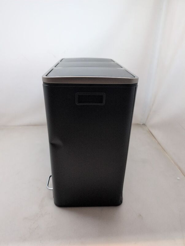 hjh OFFICE Abfallsammler Mülltrennsystem CLEAN IX Eimer 54L 3x18L Stahl schwarz - 4064323037729