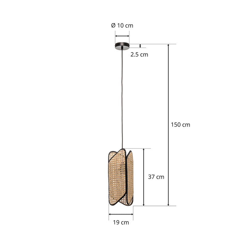 Lucande Hängelampe Hängeleuchte Bassiola LED Pendelleuchte dimmbar schwarz - 4251911756883