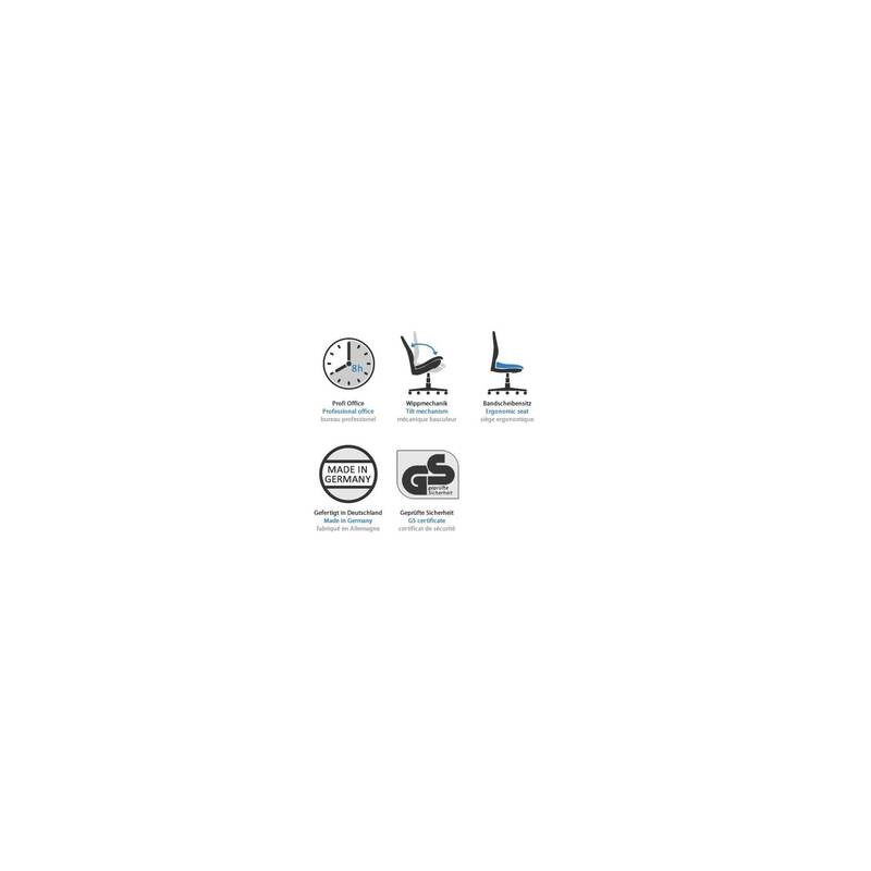 Topstar Bürostuhl Drehstuhl Sitzmöbel HIGH SIT UP Stoff schwarz Kopfstütze Chrom - 4014296986210