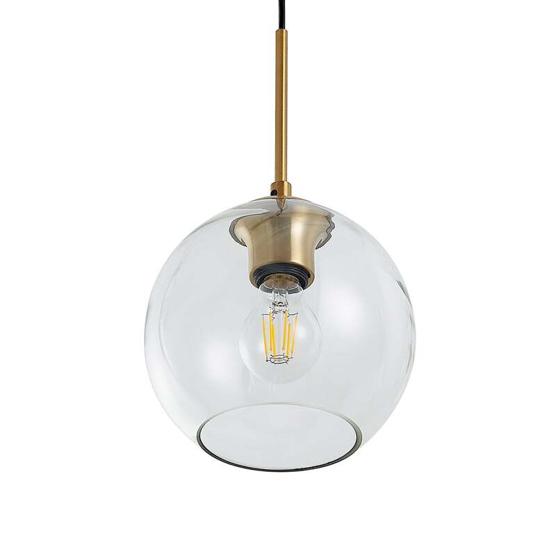 Lindby Hängelampe Hängeleuchte Grady LED Pendelleuchte dimmbar messing klar - 4251911725759