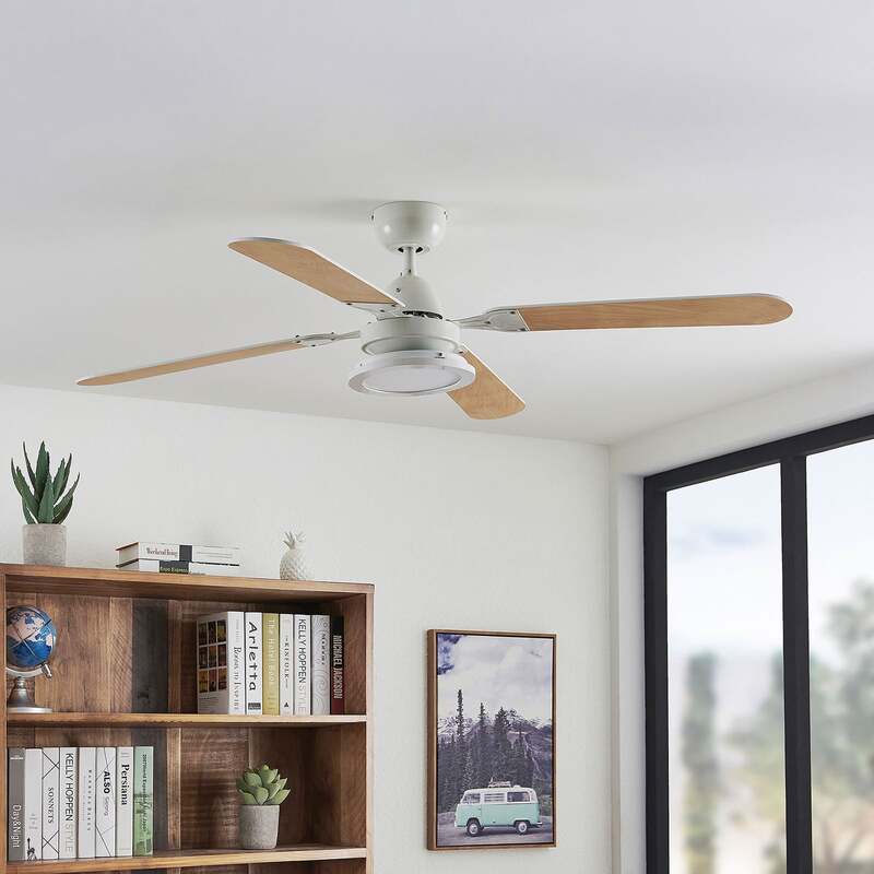 Lindby LED-Deckenventilator Tedric weiß leise Ø 133 cm für 5,4 m² - 4251911788495