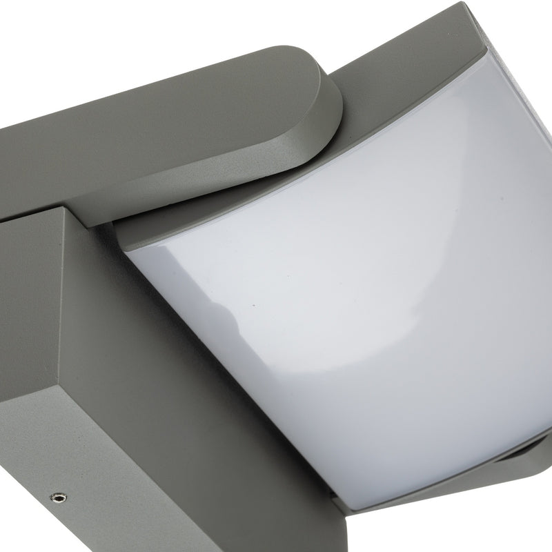Lindby Außenwandleuchte Sherin LED Gartenlampe schwenkbar IP54 hellgrau 3000K - 4255830907173