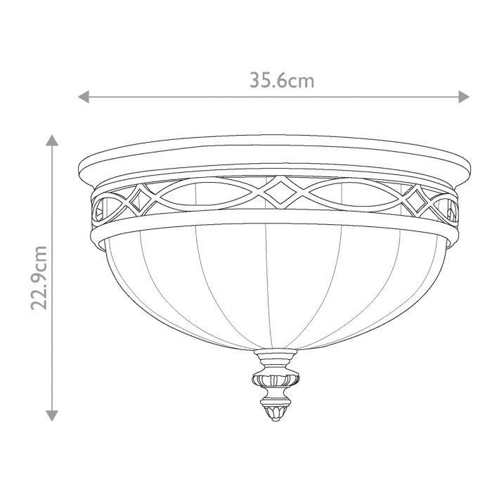 FEISS Drawing Room Ceiling Light with Scavo Glass - 0014817299489