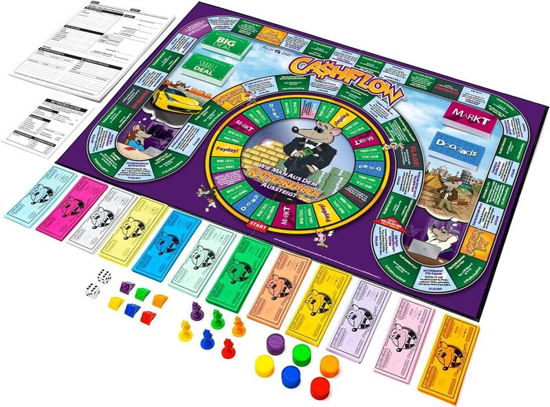Rich Dad CASHFLOW Bildungsspiel für Finanzkompetenz & Investitionen ab 14 Jahren - 850047676023