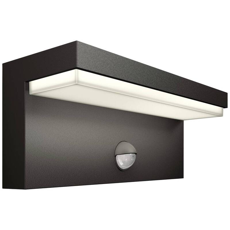 Philips Außenwandleuchte LED mit Bewegungsmelder 3.8W anthrazit 800 Lumen IP44 - 8720169257412