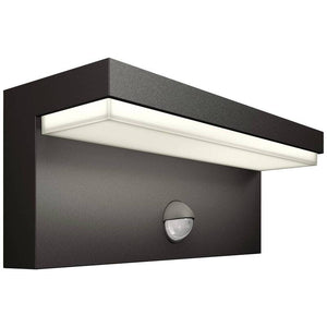 B-Ware Philips Außenwandleuchte LED mit Bewegungsmelder 3.8W anthrazit 800 Lumen IP44