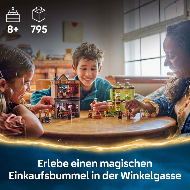 LEGO Harry Potter Zwik & Zwachtels Zwerkbalpaleis En IJssalon Wegisweg Speelgoedwinkel Set Met 6 Minifiguren En Accessoires Incl. Nimbus 2000 Bezem - 5702017812908