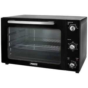 B-Ware Princess Minibackofen 55l Umluft-Funktion 2000W Schwarz Elektro Backofen 230°C