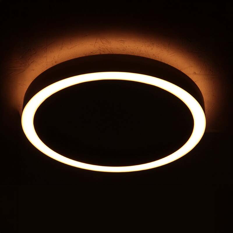 Steinhauer Deckenlampe Ringlux LED Lampe dimmbar warmweiß Metall Ø30cm grau - 8712746180916
