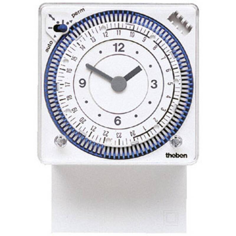 Theben Zeitschaltuhr SYN 169 s analog 230V AC 1 Kanal Tagesprogramm IP20 weiß - 4003468160633