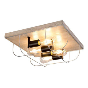 B-Ware Envostar Deckenleuchte Quadrat 4-flammig LED Lampe Leuchte dimmbar weiß Ø40cm