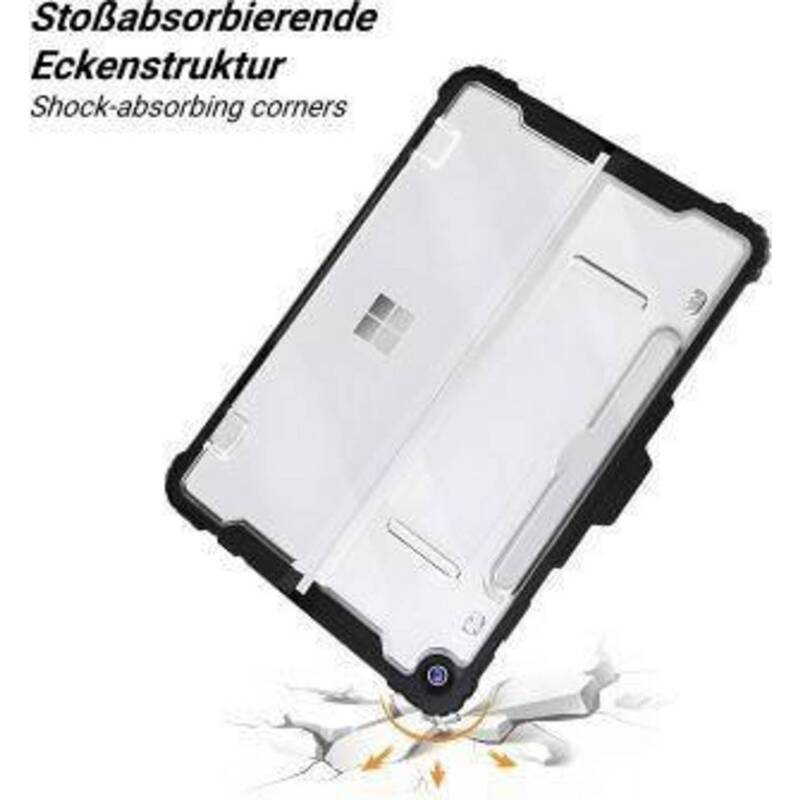 JT Berlin Hülle Case Microsoft Surface Pro 12 Schwarz transparent Handschlaufe - 4260744253483
