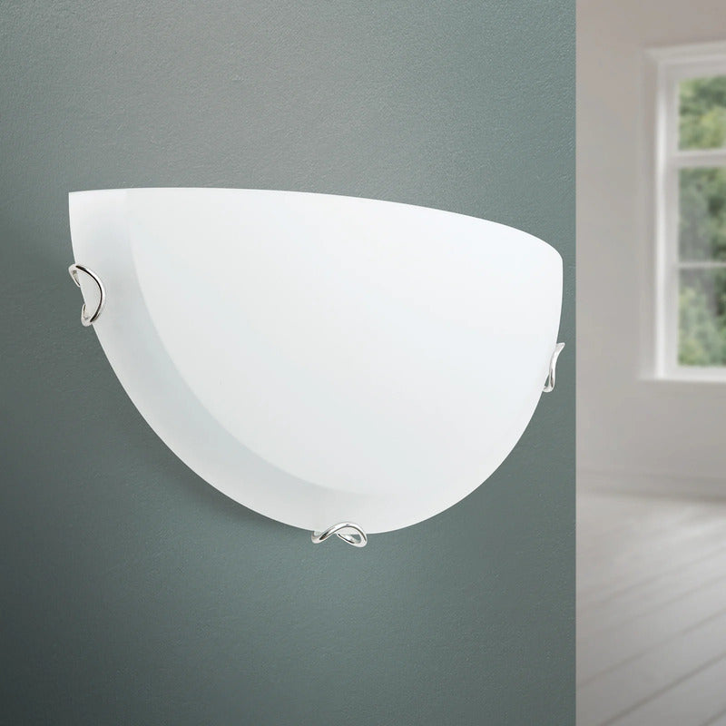 Orion Wandleuchte Agada LED Wandlampe dimmbar Opalglas chrom 30x15cm weiß - 9003090184996