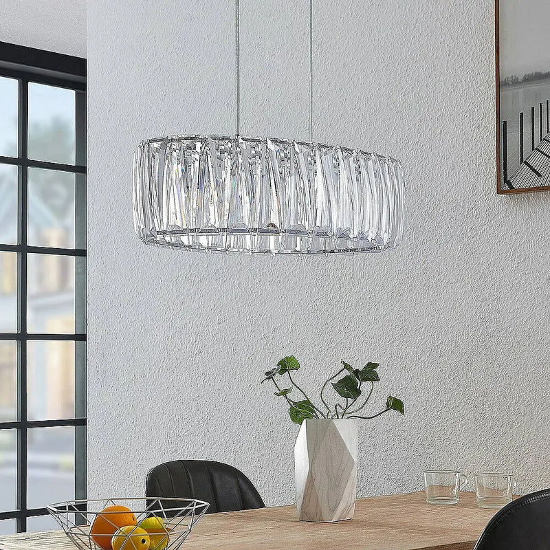 Lindby Pendelleuchte Hängelampe Sofia transparent chrom Kunststoff E14 LED Lampe - 4251096708288