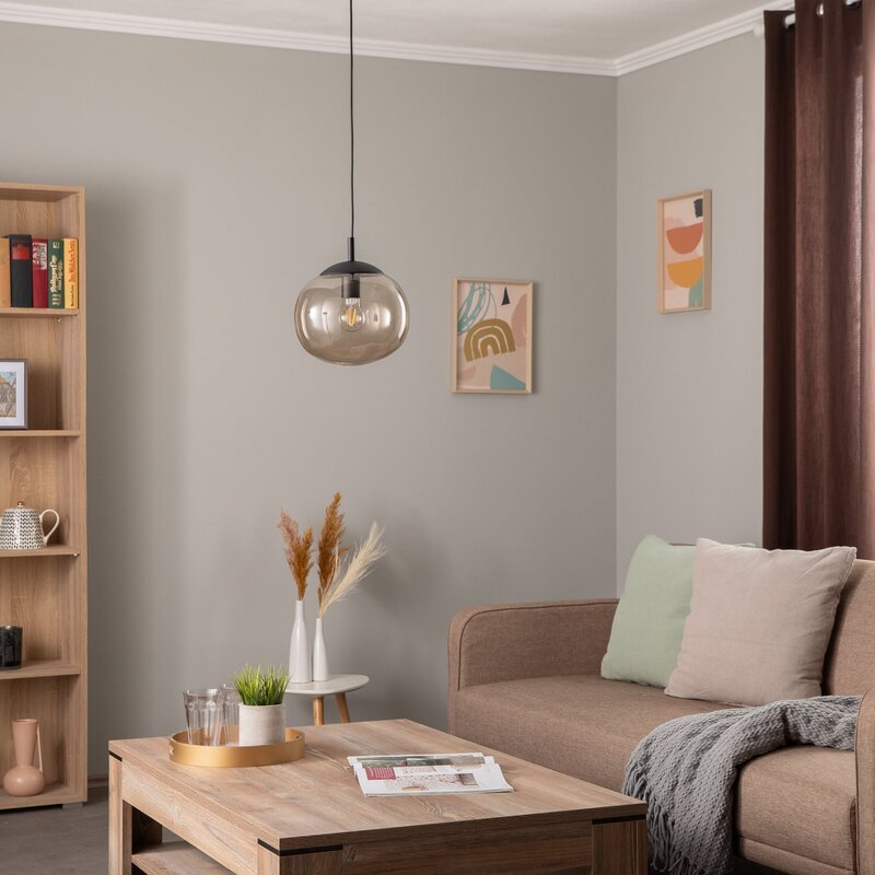 TK Lighting Vibe Hängeleuchte Pendelleuchte Glas braun transparent Lampenschirm - 5901780546762
