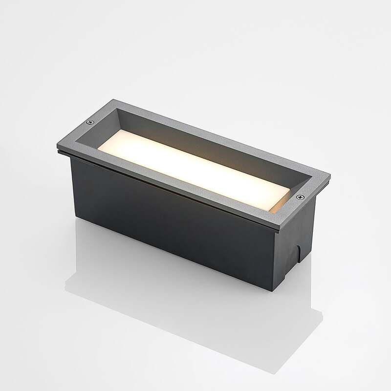 Lucande LED Wandeinbauleuchte Lachlain anthrazit Gartenlampe 11W IP65 25cm - 4251096583311
