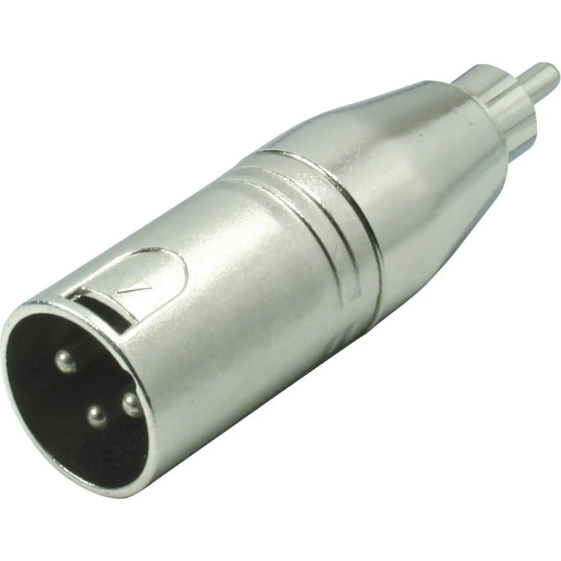 Kash XLR-Adapter XLR-Stecker Cinch-Stecker Mono 3-polig Silber 1 Stück Adapter - 2050004801125