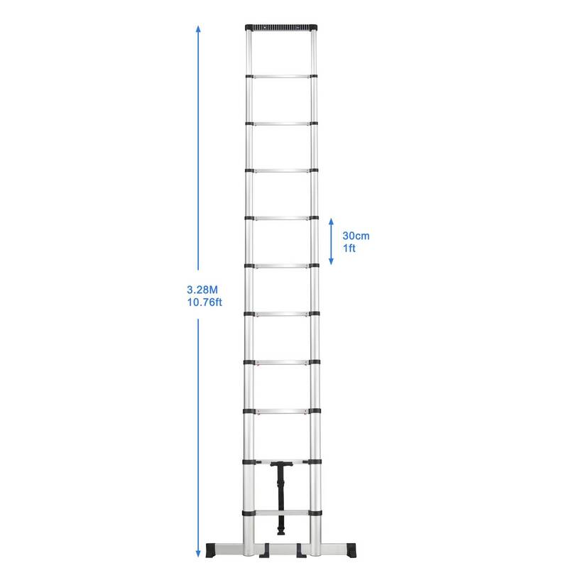 Toolcraft Teleskopleiter Aluminiumlegierung 3,93m Arbeitshöhe EN 131 TO-7868814 - 4064161233000