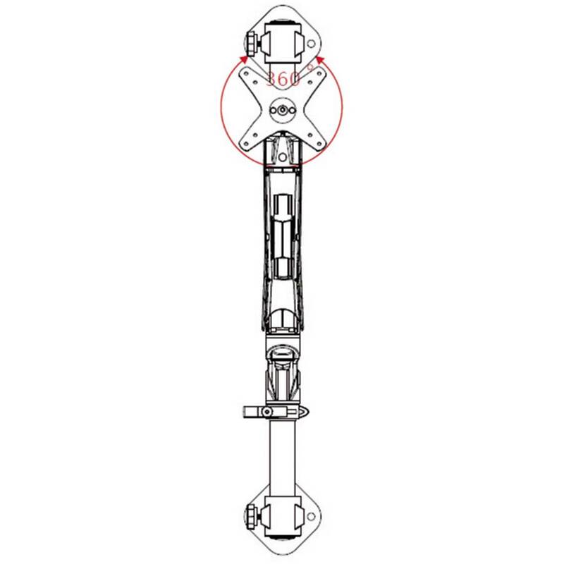 SpeaKa Professional SuperFlex Monitorhalter höhenverstellbar 10"-30" grau - 4016138867671