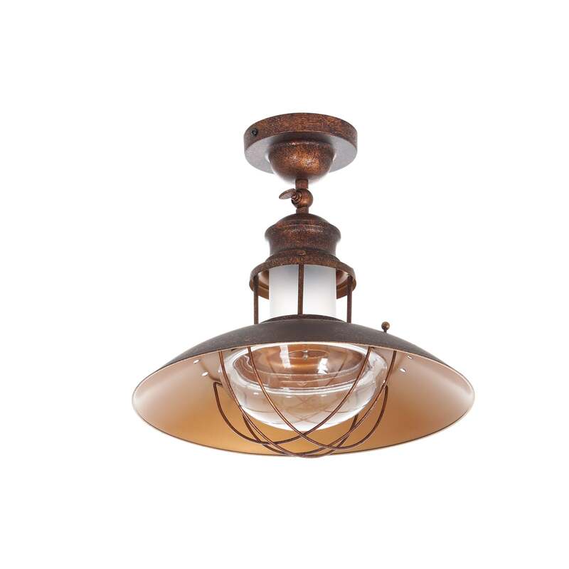 Lindby Deckenleuchte Deckenlampe Louisanne LED rustbraun Ø35cm Leuchte - 4251096527216