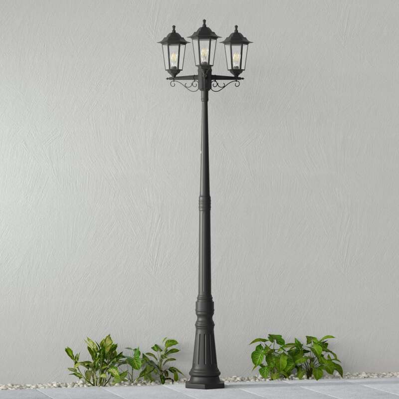 Lindby Außenleuchte Gartenleuchte Kandelaber Nane LED nostalgisch schwarz 217cm - 4251096561371