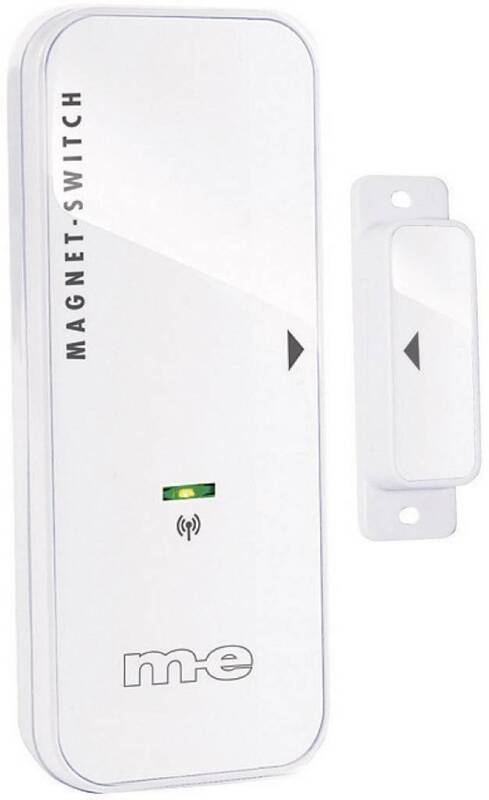 M-e modern-electronics 41131 Funkklingel Klingel Türkontakt Fensterkontakt weiß - 4250109133048