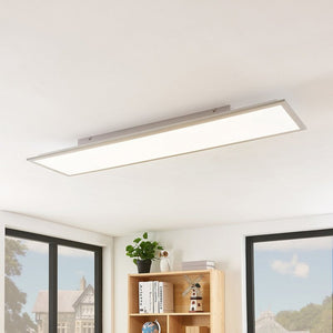 B-Ware Lindby Led Panel Flächenleuchte Stenley 4000 K 120cm X 30cm Silber Weiß