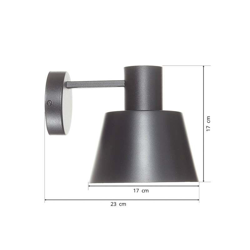 Euluna Wandleuchte Dunka Wandleuchte Lampe Leuchte Metall einflammig E27 schwarz - 5902846816591