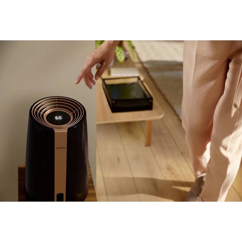 Philips 3000er Serie Luftbefeuchter 45 m² Schwarz Kupfer 1 St. Luftverbesserer - 8710103916826