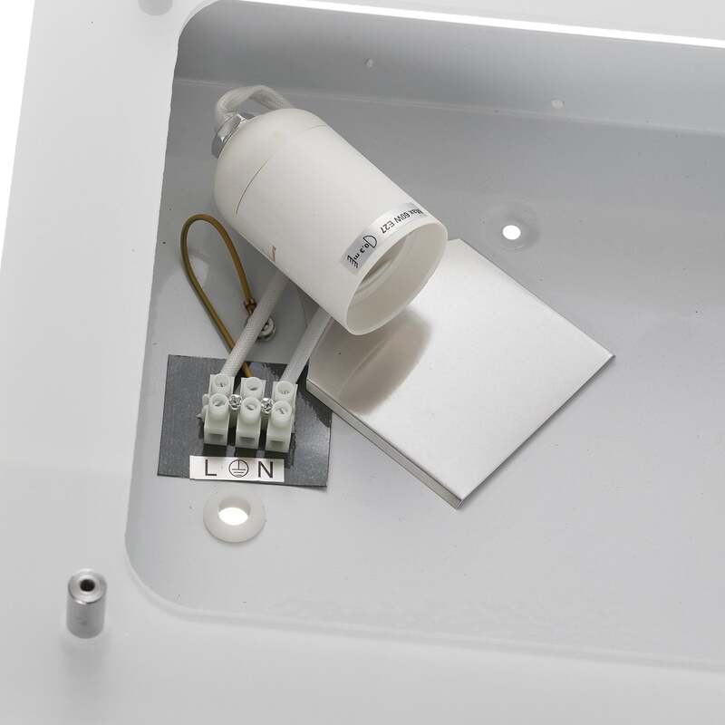 FABAS LUCE Deckenleuchte Lampe Maggie LED dimmbar silber weiß 30x30cm 60W E27 - 8019282030034