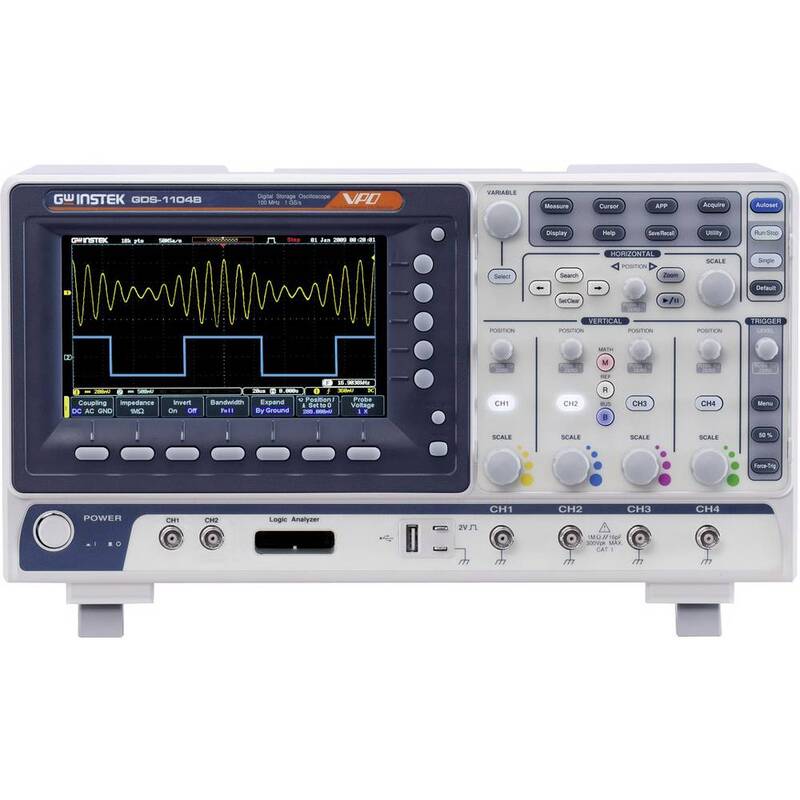 GW Instek GDS-1102B Digital-Oszilloskop 100 MHz 1 GSa/s 10 Mpts 8 Bit 1 St. - 4719692508164