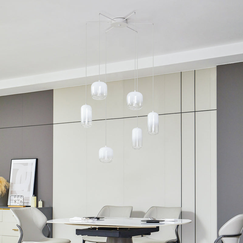 Lucande Hängeleuchte Avelina LED Pendelleuchte 6-flammig Lampe weiß 77cm - 4251911786576