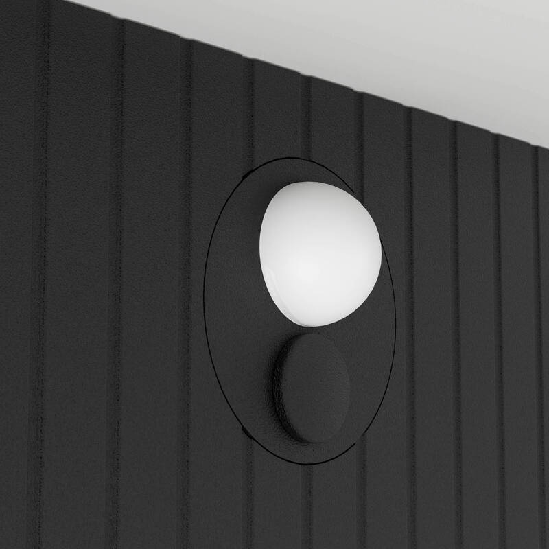 EGLO Solar Wandlampe Außen mit Sensor Frigento 15cm schwarz-melkkleurig - 9008606389360