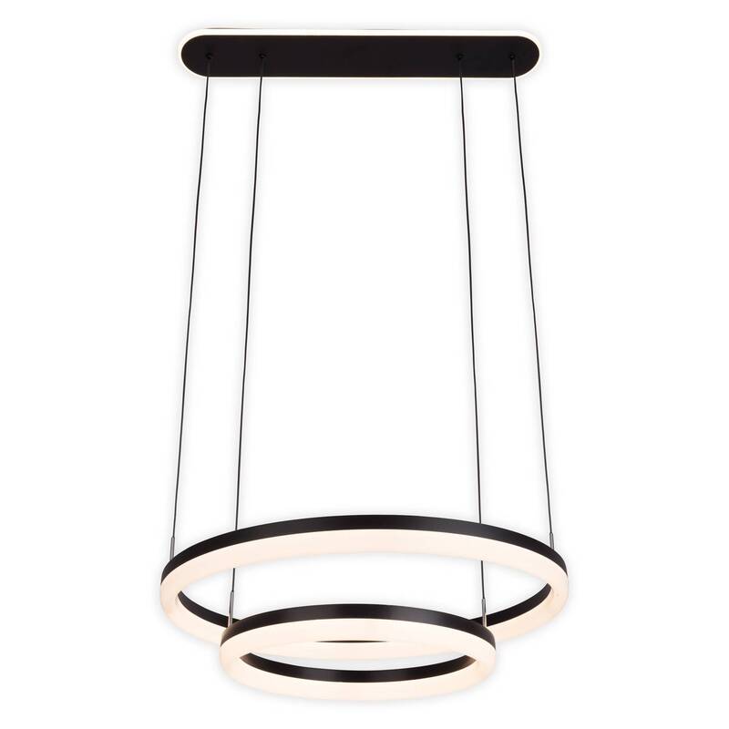 Näve Pendelleuchte Hängelampe LED CCT Ringe Fernbedienung schwarz Kunststoff - 4003222889336