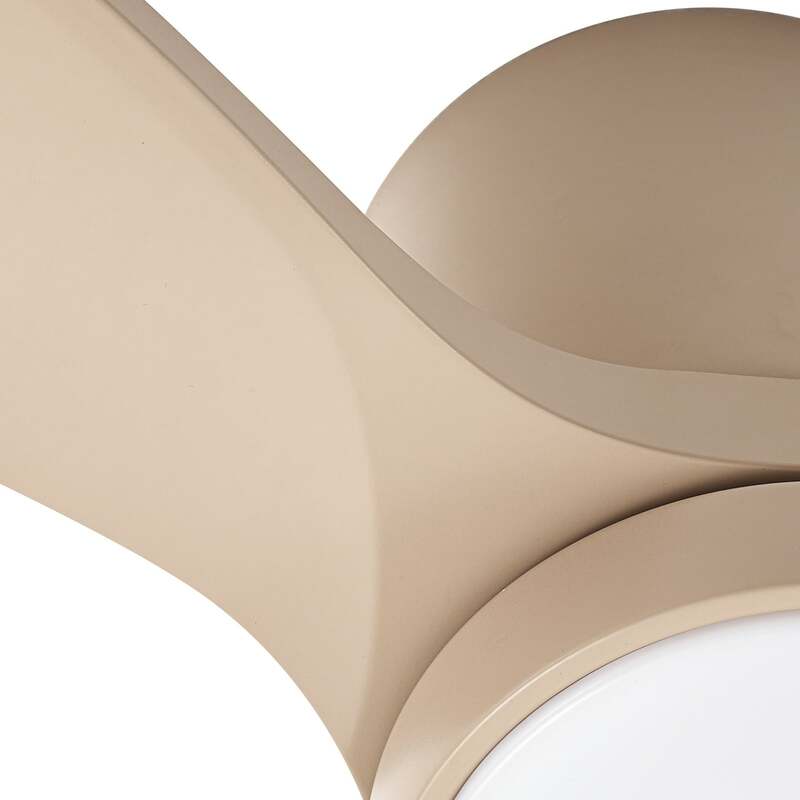 Lucande Deckenventilator Sorin LED Ventilator leise IP44 beige 132cm für Räume - 4251911797893