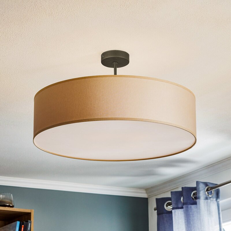 Euluna Deckenlampe Rondo Deckenlampe Deckenlicht E27 mit Abstand creme Ø 60cm49 - 5901780539986