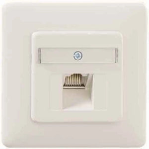 B-Ware Rutenbeck Netzwerkdose Unterputz Einsatz CAT 6a ungeschirmt reinweiß 80x80x31mm